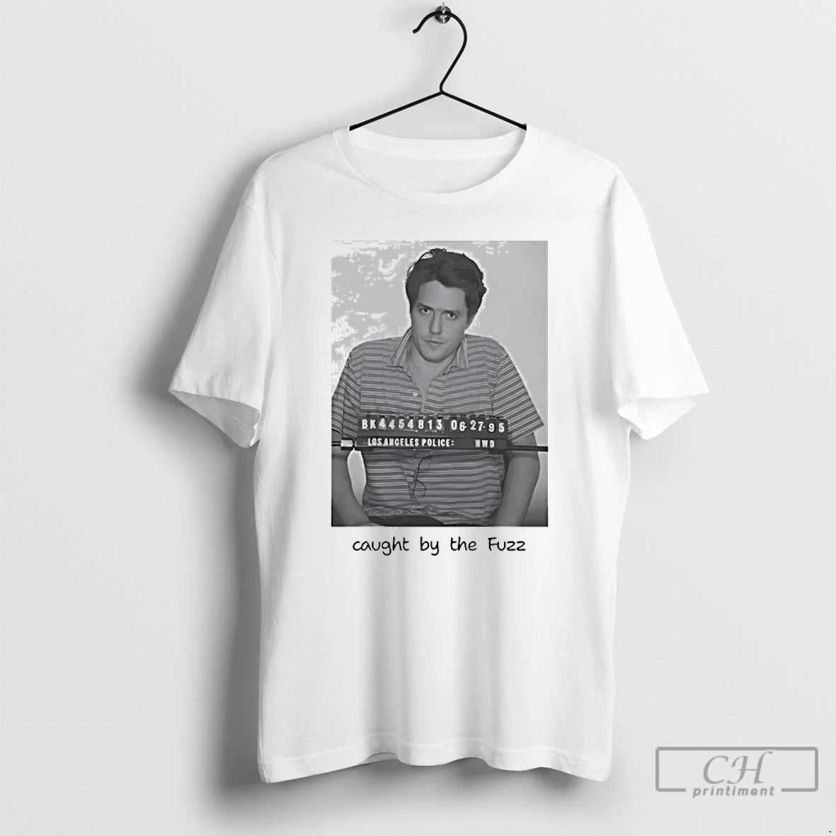 Premium Hugh Grant Caught By The Fuzz Mugshot T-Shirts, Hoodie, Sweatshirt | PopFlextees.com