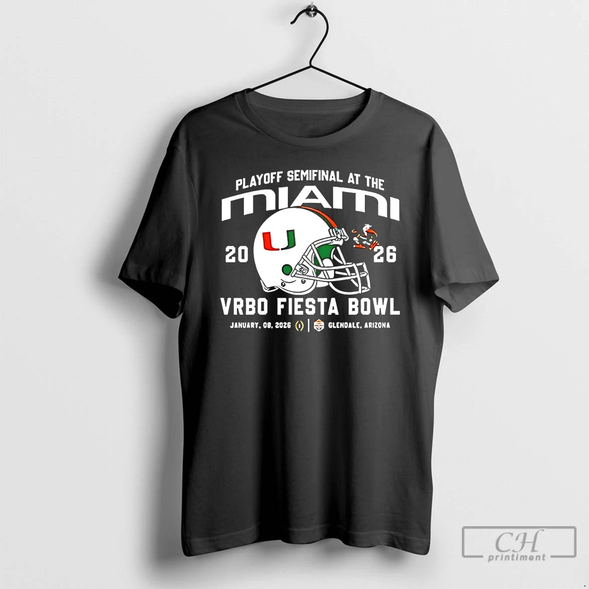Premium Hurricanes Vrbo Fiesta Bowl 2026 Playoff Semifinal At The Miami T-Shirts, Hoodie, Sweatshirt | PopFlextees.com