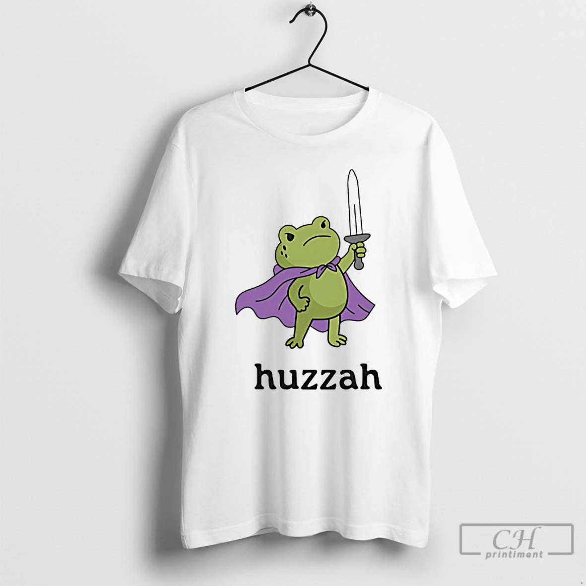 Premium Huzzah Frog Knight Funny T-Shirts, Hoodie, Sweatshirt | PopFlextees.com