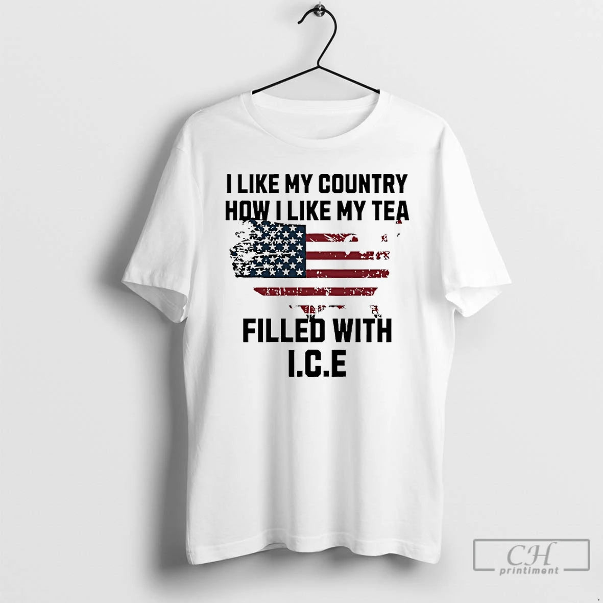 Premium I Live My Country How I Like My Tea Filled With Ice America Map T-Shirts, Hoodie, Sweatshirt | PopFlextees.com