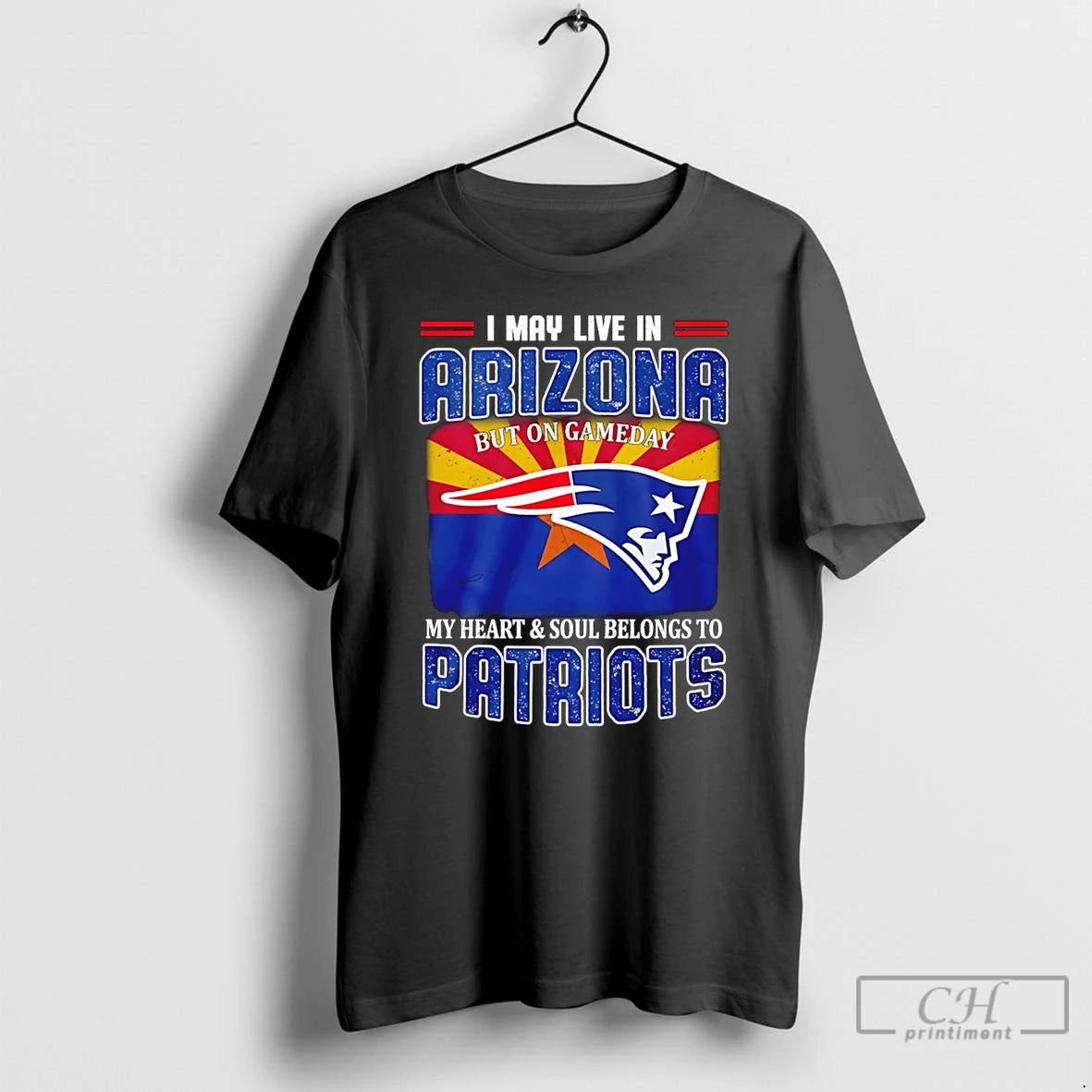 Premium I May Live In Arizona But On Gameday My Heart And Soul Belong To T-Shirts, Hoodie, Sweatshirt | PopFlextees.com