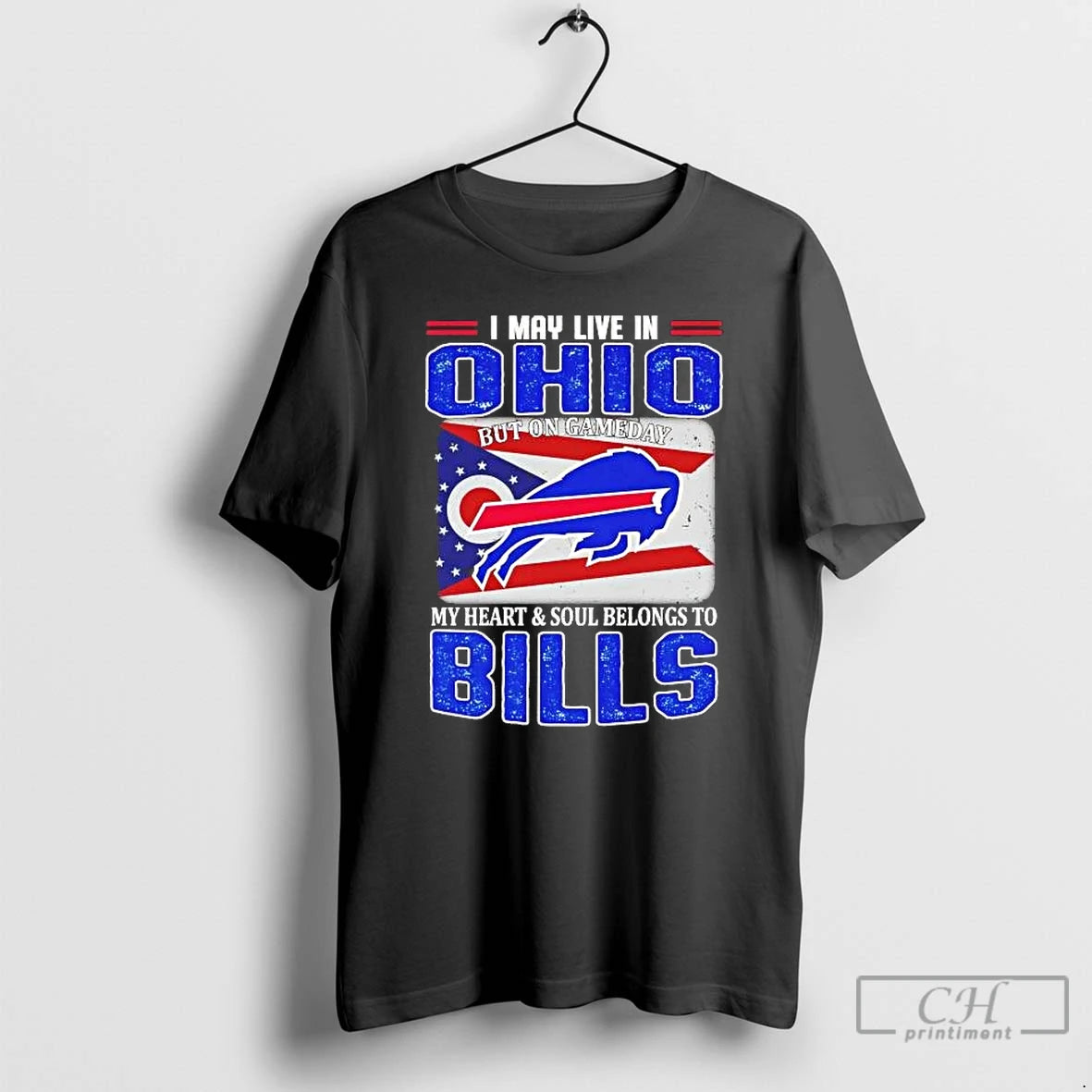 Premium I May Live In Ohio But On Gameday My Heart And Soul Belongs To T-Shirts, Hoodie, Sweatshirt | PopFlextees.com