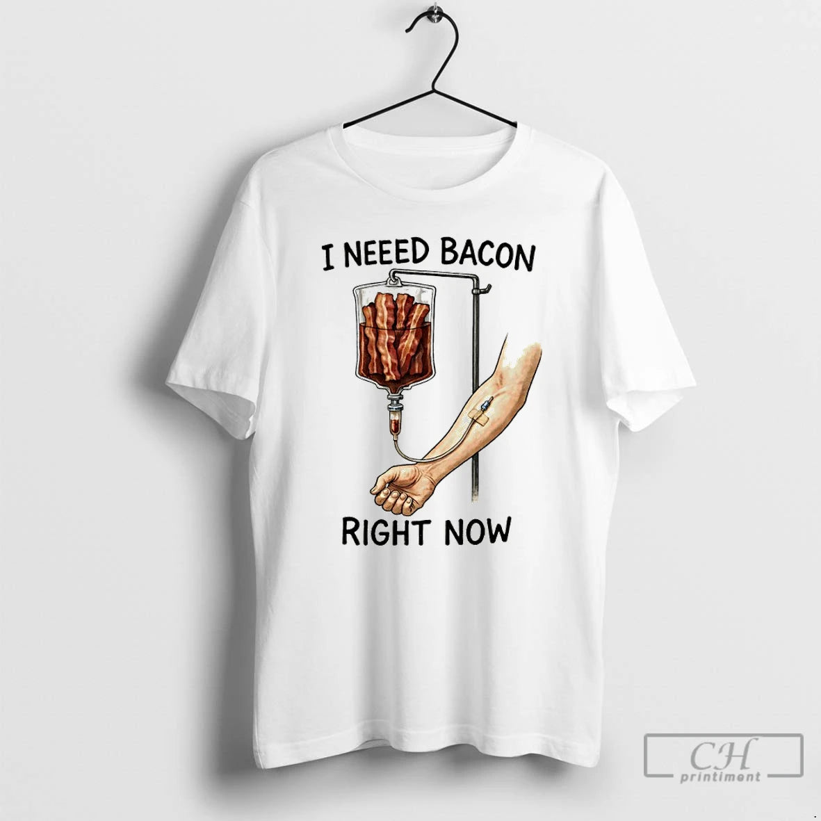 Premium I Need Bacon Right Now T-Shirts, Hoodie, Sweatshirt | PopFlextees.com