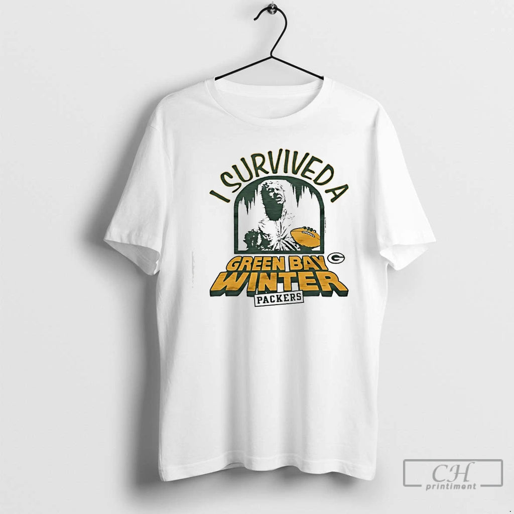 Premium I Survived A Green Bay Packers Winter T-Shirts, Hoodie, Sweatshirt | PopFlextees.com