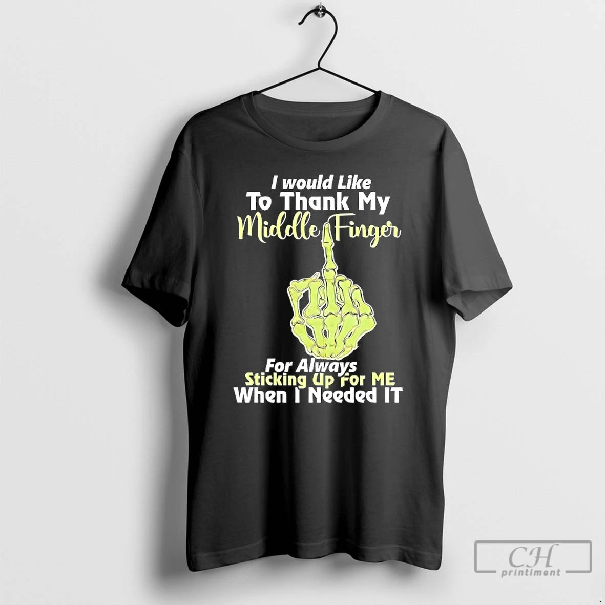 Premium I Would Like To Thank My Middle Finger For Always Sticking Up For Me T-Shirts, Hoodie, Sweatshirt | PopFlextees.com