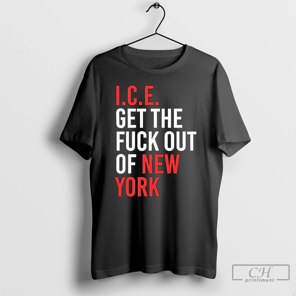 Premium Ice Get The Fuck Out New York Black T-Shirts, Hoodie, Sweatshirt | PopFlextees.com