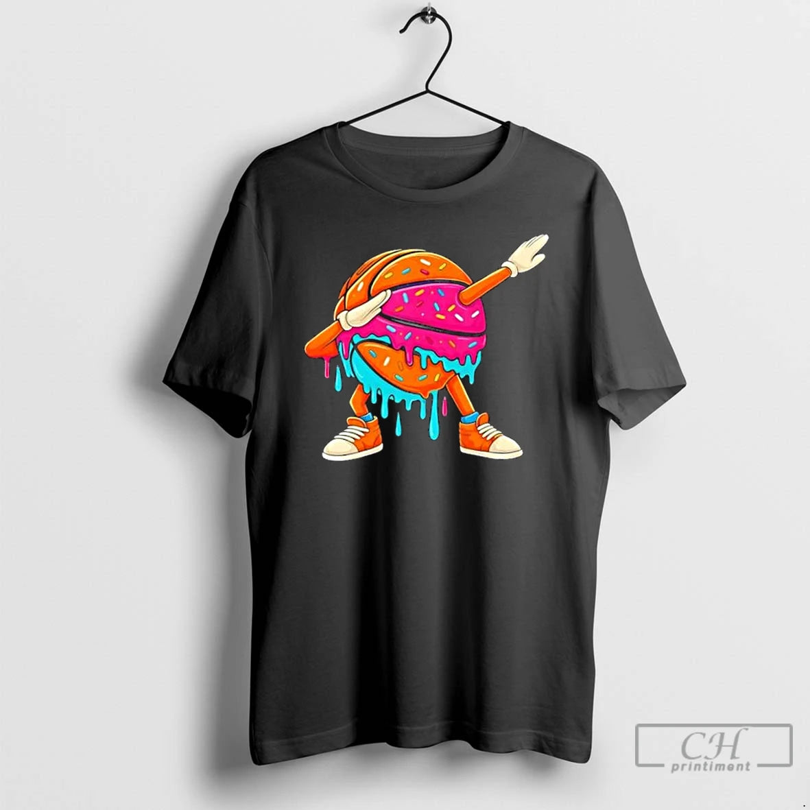 Premium Ice Cream Drip Basketball Dabbing T-Shirts, Hoodie, Sweatshirt | PopFlextees.com