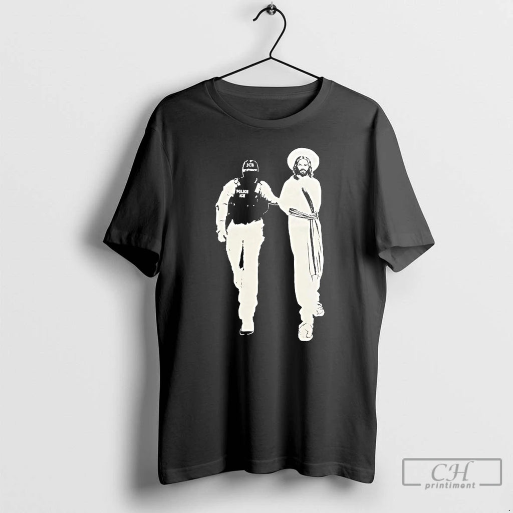 Premium Ice Detaining Jesus T-Shirts, Hoodie, Sweatshirt | PopFlextees.com