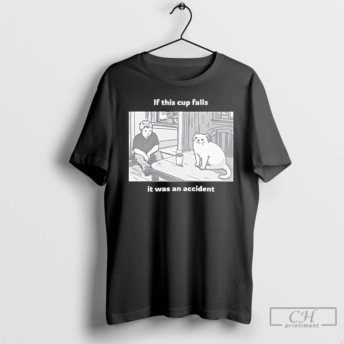 Premium If This Cup Falls It Was An Accident Art T-Shirts, Hoodie, Sweatshirt | PopFlextees.com