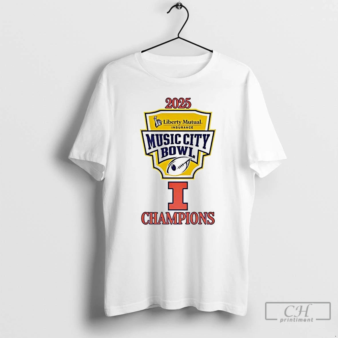 Premium Illinois Fighting Illini 2025 Music City Bowl Champions Logo T-Shirts, Hoodie, Sweatshirt | PopFlextees.com