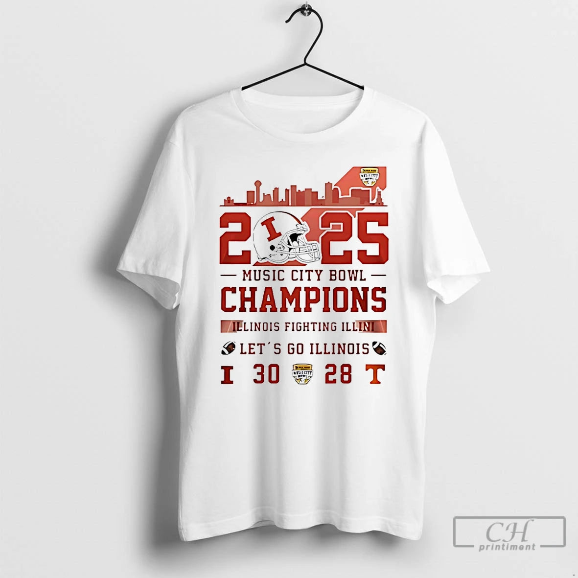 Premium Illinois Football 2025 Music City Bowl Champions Lets Go Illinois T-Shirts, Hoodie, Sweatshirt | PopFlextees.com