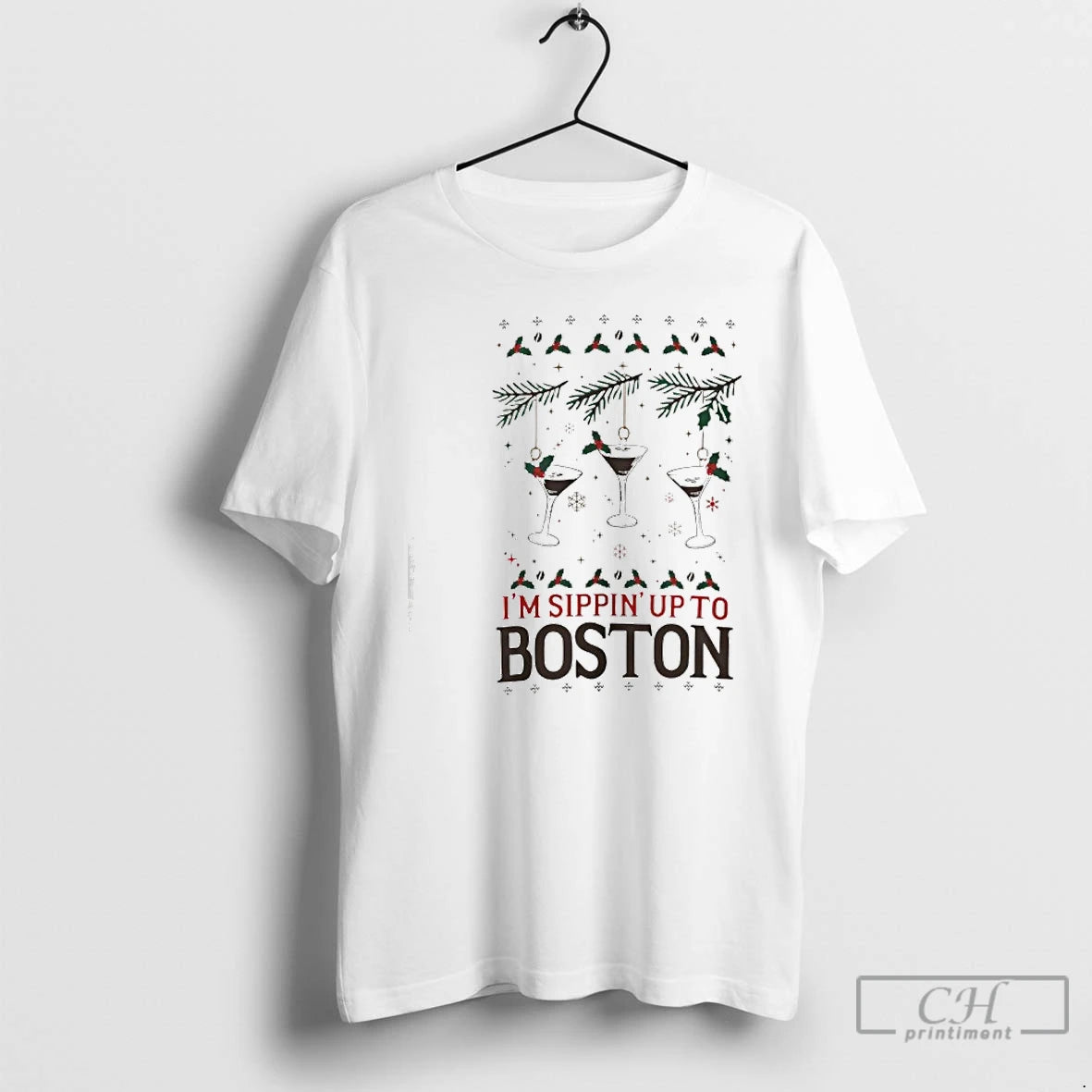 Premium Im Sippin Up To Boston Espresso Martini Ugly T-Shirts, Hoodie, Sweatshirt | PopFlextees.com