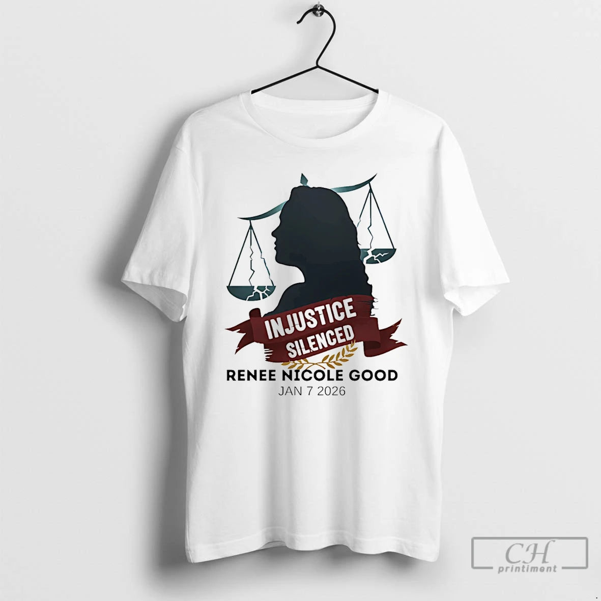 Premium In Justice Silenced Renee Nicole Good Jan 7 2026 T-Shirts, Hoodie, Sweatshirt | PopFlextees.com