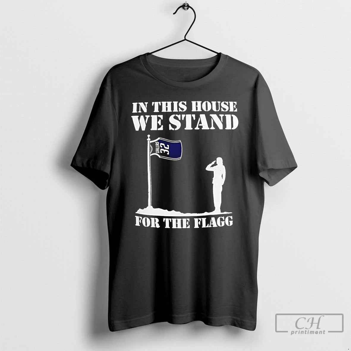 Premium In This House We Stand For The Flagg Dallas Cowboys T-Shirts, Hoodie, Sweatshirt | PopFlextees.com