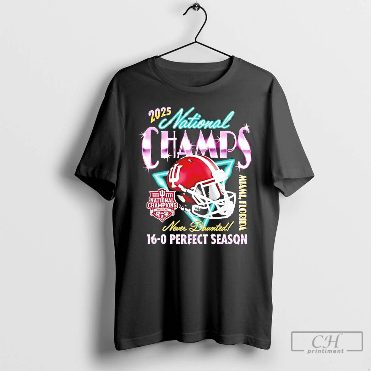 Premium Indiana Football 2025 National Champs Helmet 16 0 Perfect Season T-Shirts, Hoodie, Sweatshirt | PopFlextees.com
