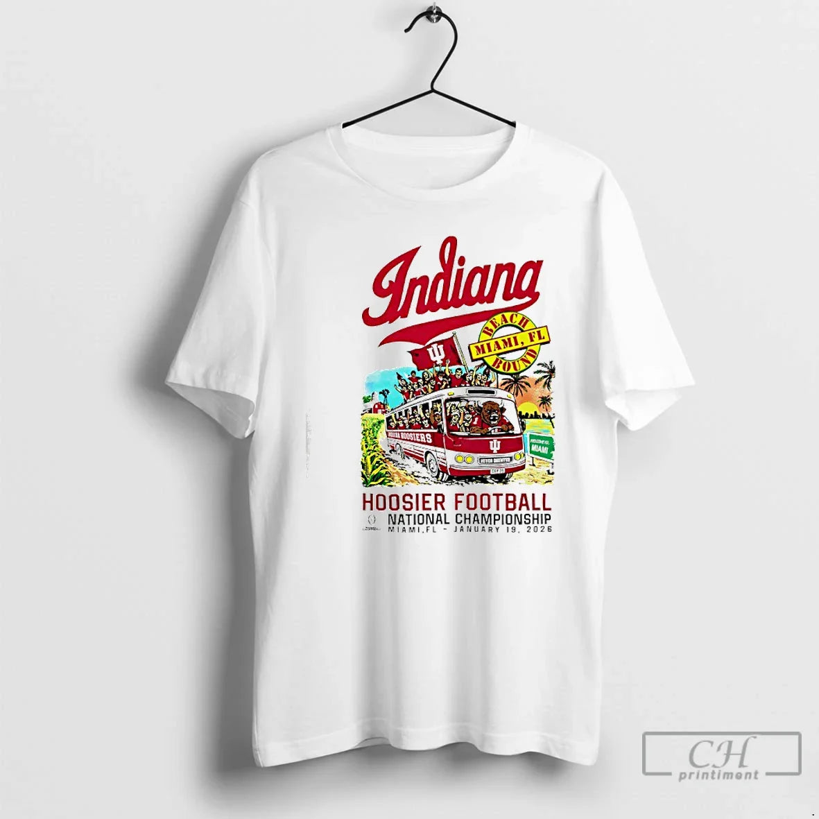 Indiana University Hoosiers 25 26 National Championship Game Bus Miami T-Shirts, Hoodie, Sweatshirt