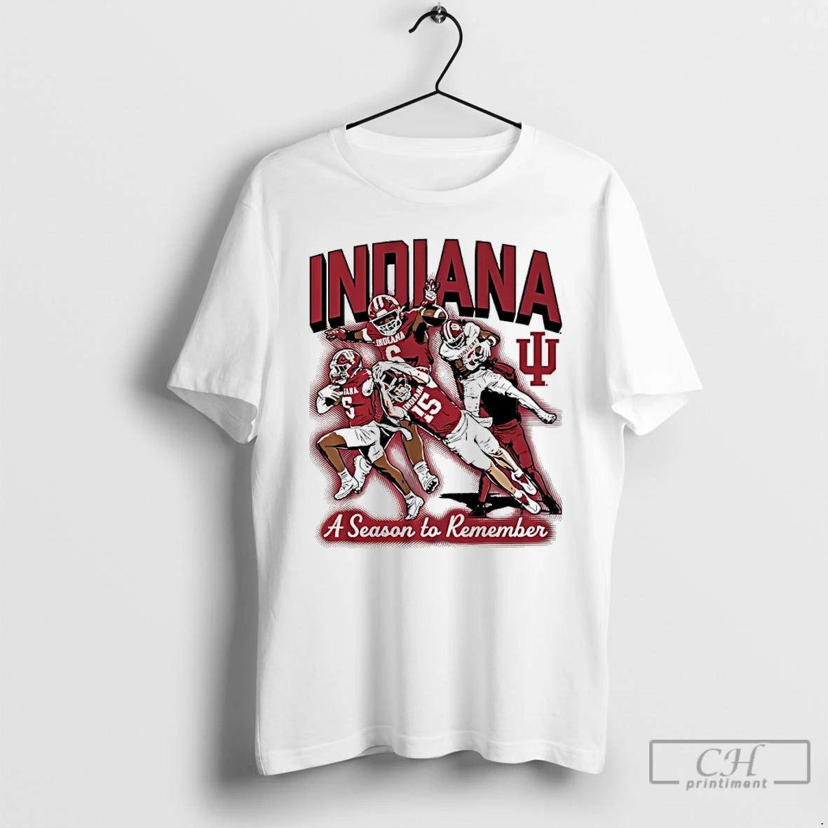 Premium Indiana A Season To Remember Hoosiers Football Player Graphic T-Shirts, Hoodie, Sweatshirt | PopFlextees.com