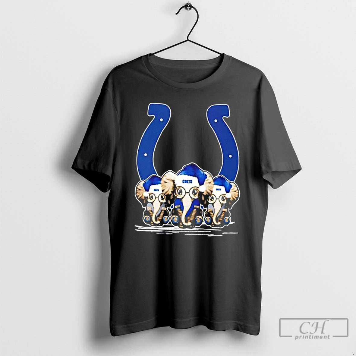 Premium Indianapolis Colts X Elephants Santa Hat Merry Christmas T-Shirts, Hoodie, Sweatshirt | PopFlextees.com