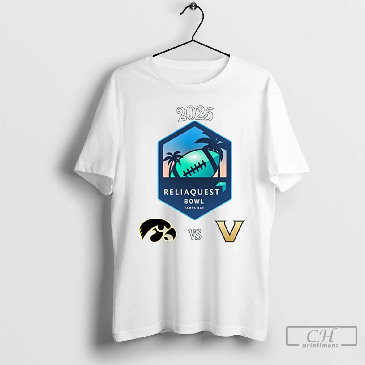 Premium Iowa Hawkeyes Vs Vanderbilt Commodores 2025 Reliaquest Bowl T-Shirts, Hoodie, Sweatshirt | PopFlextees.com