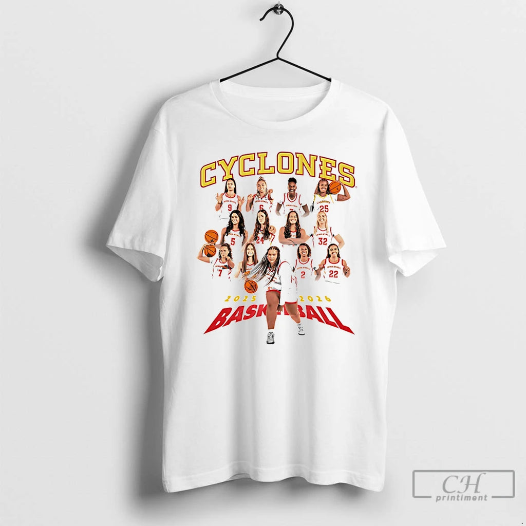 Premium Iowa State Cyclones Womens Basketball 2025 2026 Team Collage T-Shirts, Hoodie, Sweatshirt | PopFlextees.com