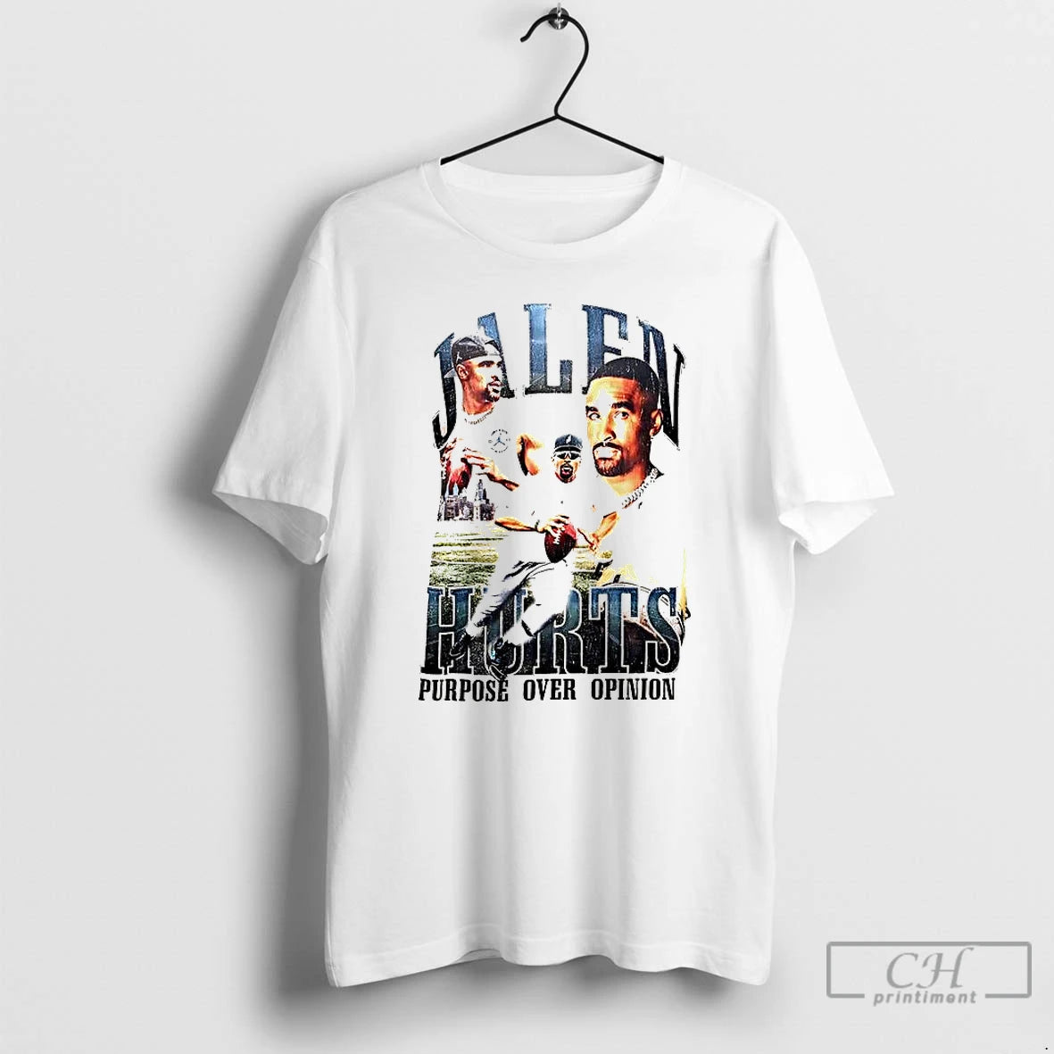 Premium Jalen Hurts Purpose Over Opinion Graphic T-Shirts, Hoodie, Sweatshirt | PopFlextees.com