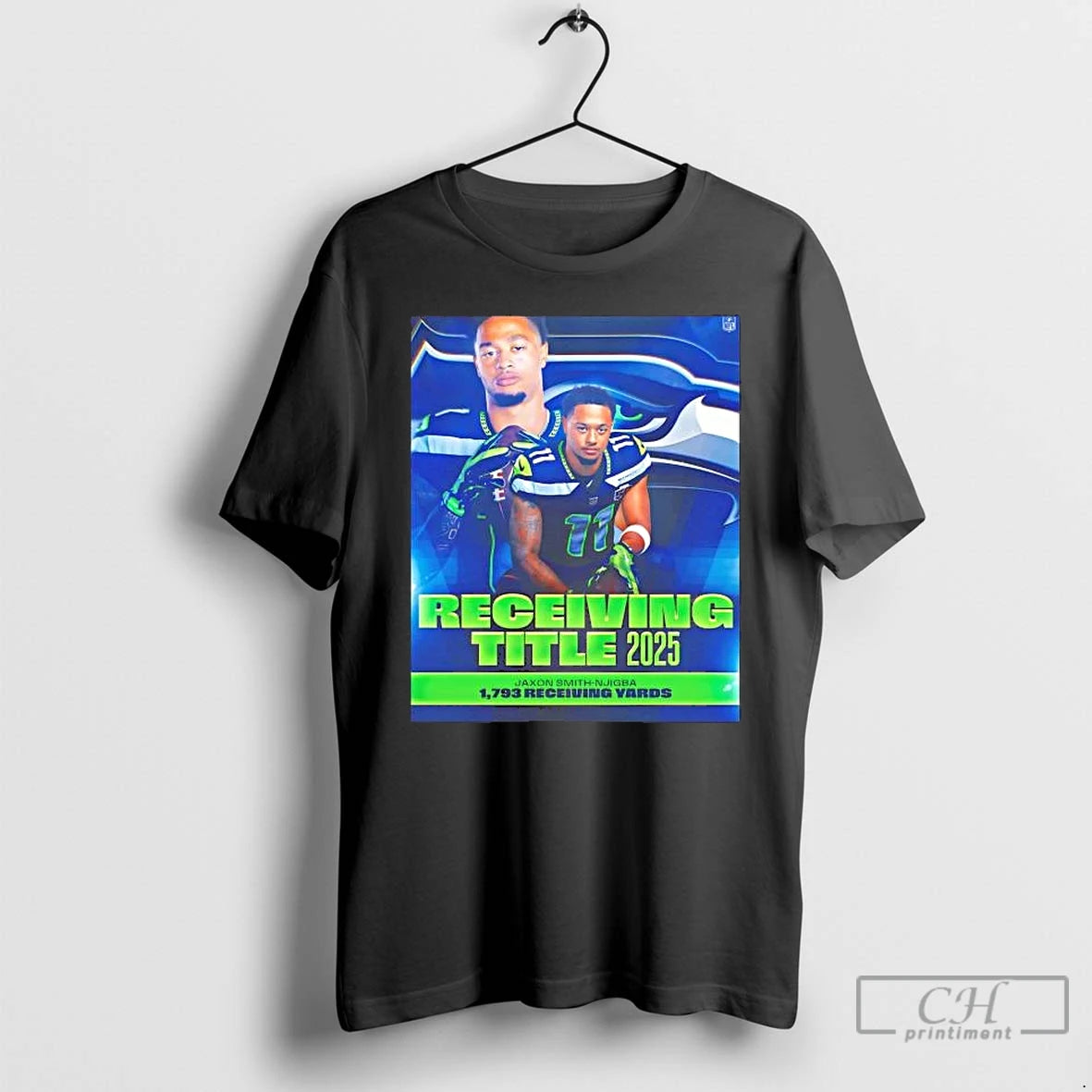 Premium Jaxon Smith Njigba 1793 Receiving Yards 2025 T-Shirts, Hoodie, Sweatshirt | PopFlextees.com