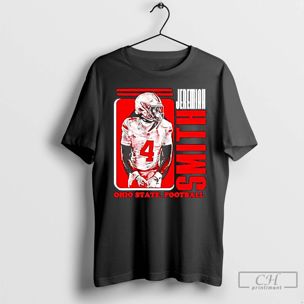 Premium Jeremiah Smith Portrail Ohio State Football T-Shirts, Hoodie, Sweatshirt | PopFlextees.com