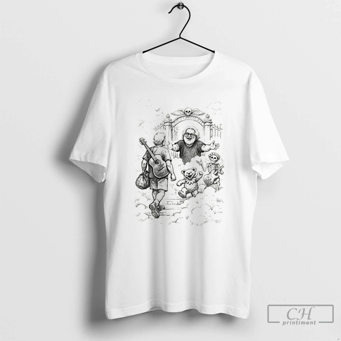 Premium Jerry Garcia And Bob Weir Grateful Dad In The Heaven T-Shirts, Hoodie, Sweatshirt | PopFlextees.com