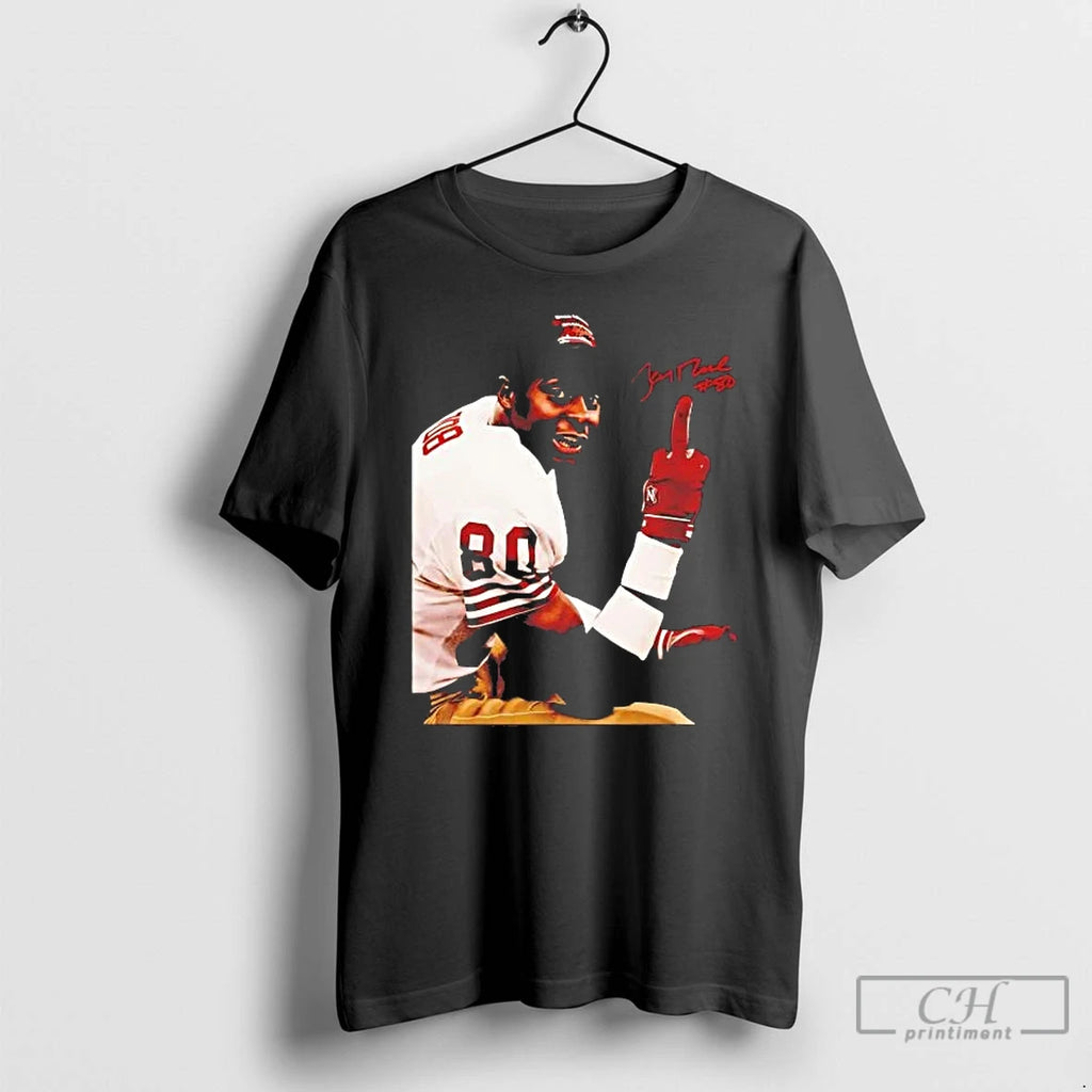Premium Jerry Rice Middle Finger Signature Vintage T-Shirts, Hoodie, Sweatshirt | PopFlextees.com