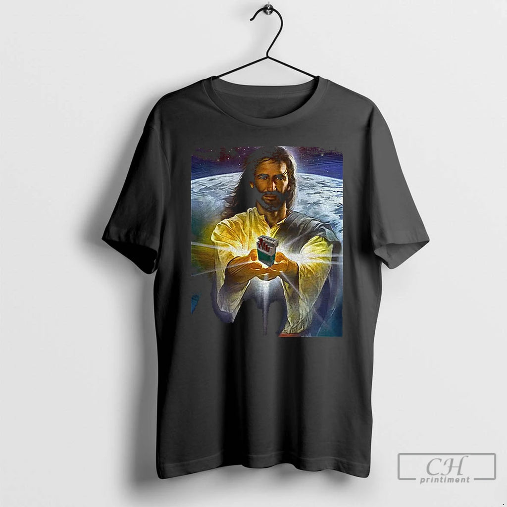Premium Jesus Holding Cigarettes Funny Meme T-Shirts, Hoodie, Sweatshirt | PopFlextees.com