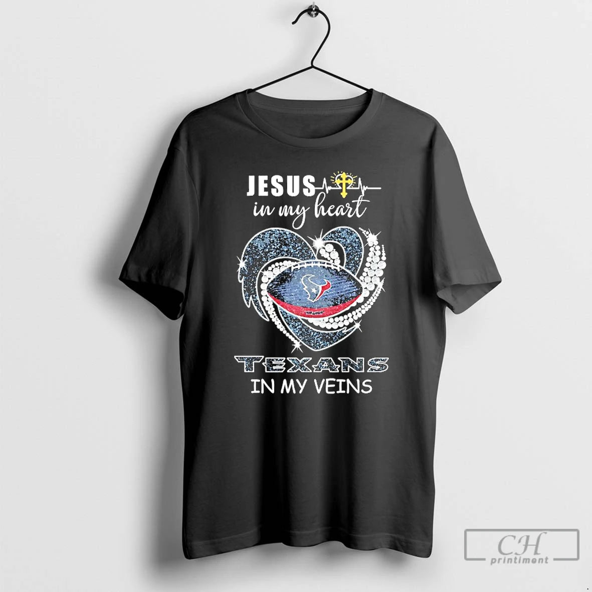 Premium Jesus In My Heart Houston Texans In My Veins Logo Team T Shirts Sweater Hoodie, Sweatshirt | PopFlextees.com