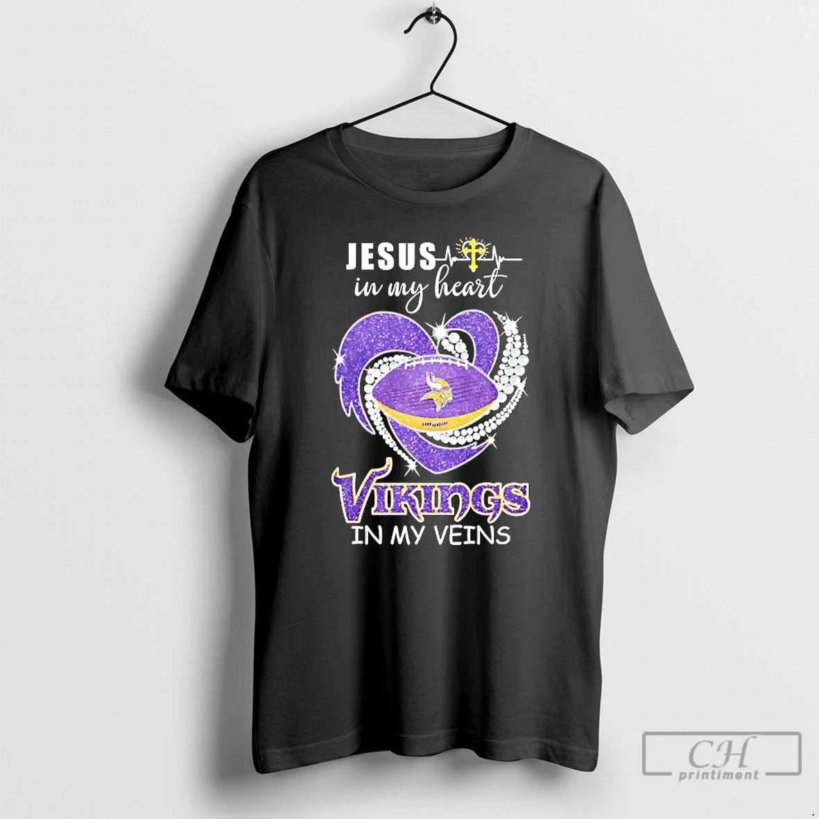 Premium Jesus In My Heart Minnesota Vikings In My Veins Logo Team T Shirts Sweater Hoodie, Sweatshirt | PopFlextees.com