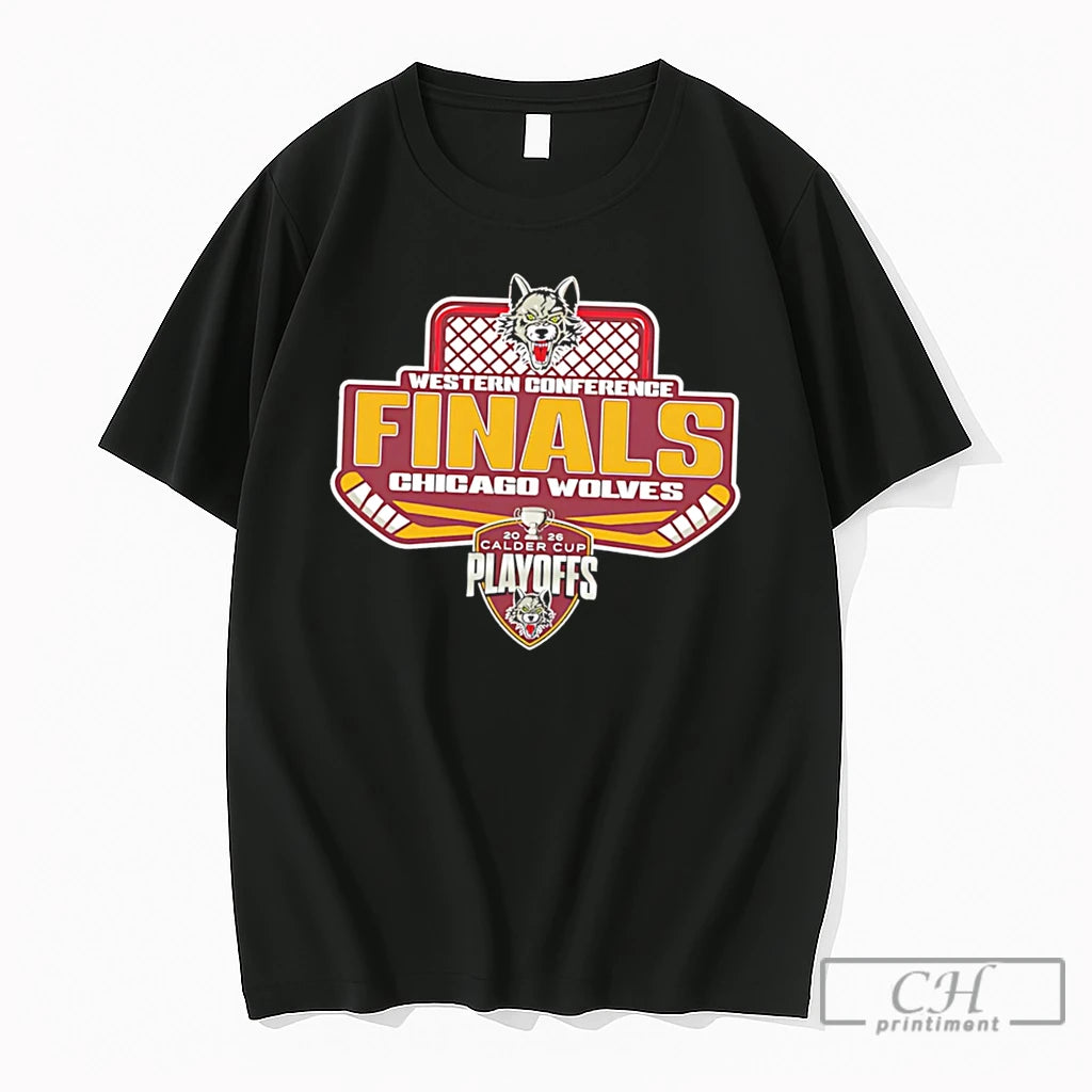 Premium Jja08tqi Chicago Wolves 2026 Western Conference Finals Tee