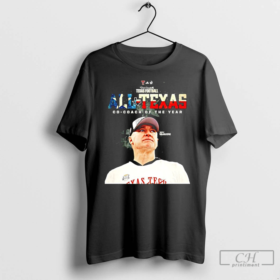 Premium Joey Mcguire Texas Tech Football All Texas Co Coach Of The Year T Shirts Hoodie, Sweatshirt | PopFlextees.com