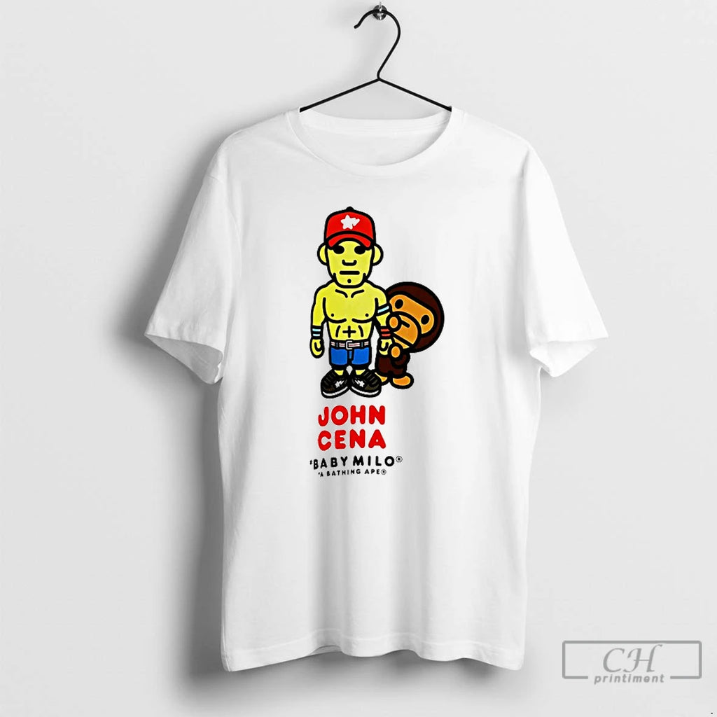 Premium John Cena Baby Milo A Bathing Ape T-Shirts, Hoodie, Sweatshirt | PopFlextees.com