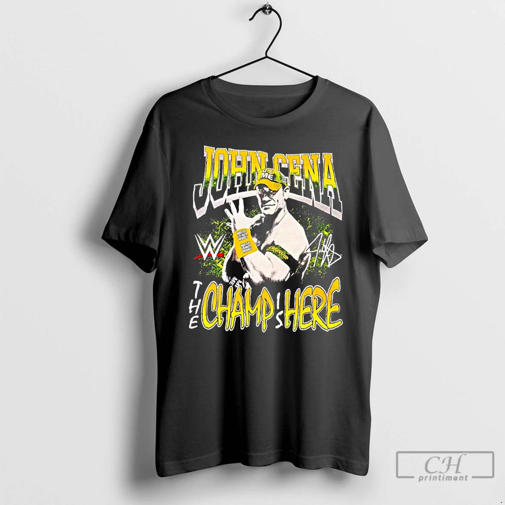 Premium John Cena The Champ Is Here Vintage T-Shirts, Hoodie, Sweatshirt | PopFlextees.com