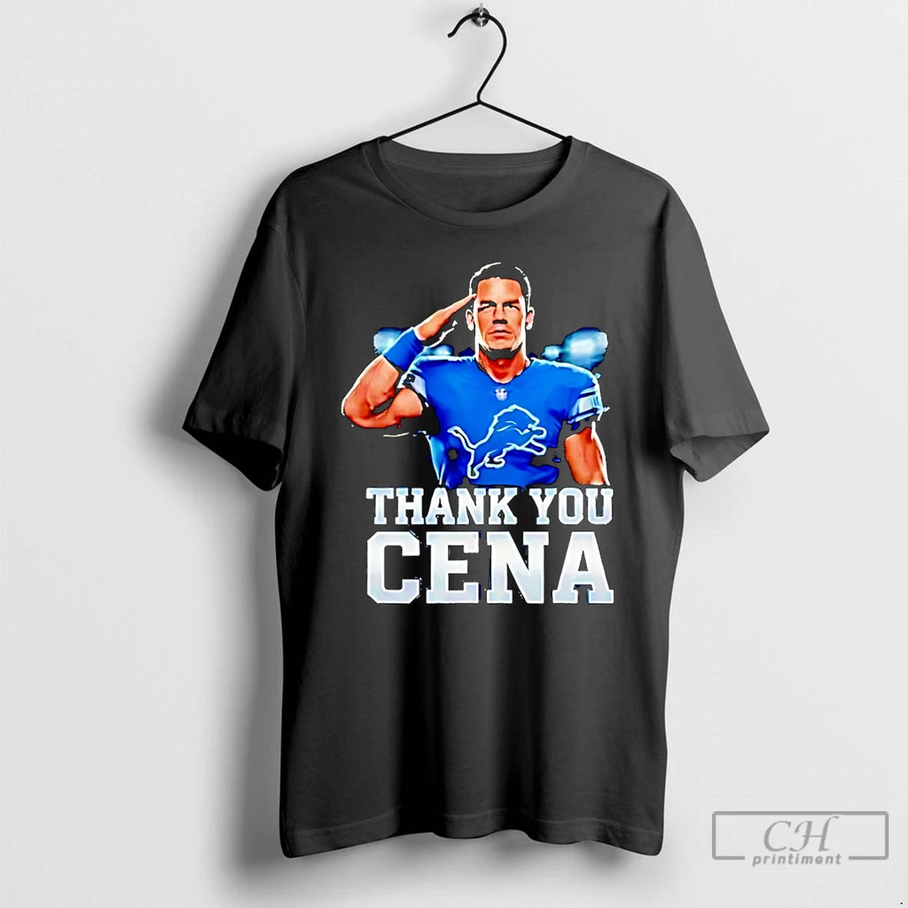Premium John Cena X Detroit Lions Thank You Cena Christmas T-Shirts, Hoodie, Sweatshirt | PopFlextees.com