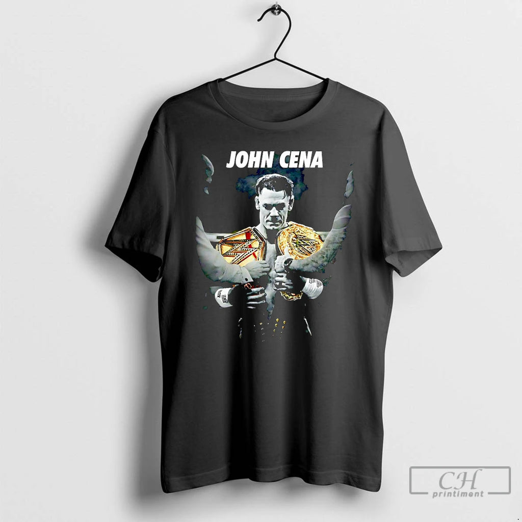 Premium John Cena Two Cup Champions Graphic Christmas T-Shirts, Hoodie, Sweatshirt | PopFlextees.com