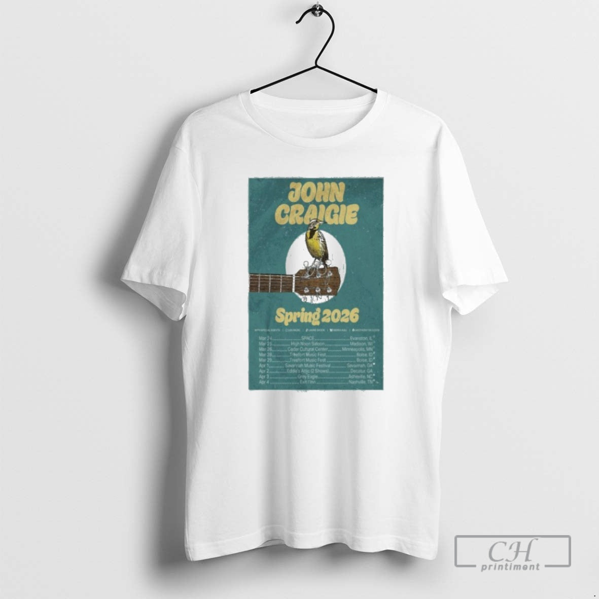 Premium John Craigie Tour Spring 2026 Shirt Sweater Hoodie, Sweatshirt | PopFlextees.com