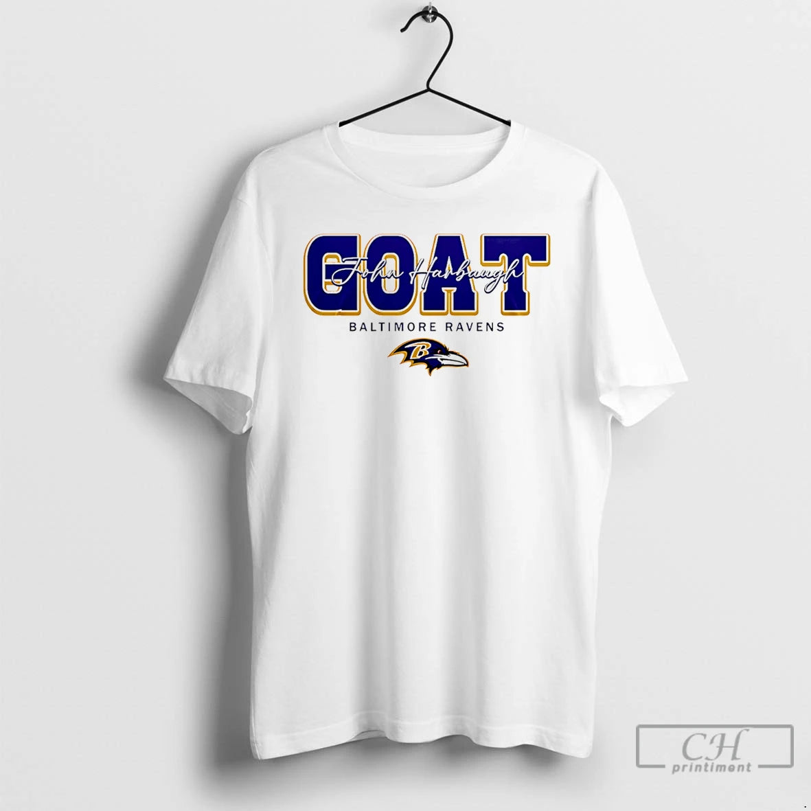 Premium John Harbaugh Goat Baltimore Ravens Logo T-Shirts, Hoodie, Sweatshirt | PopFlextees.com