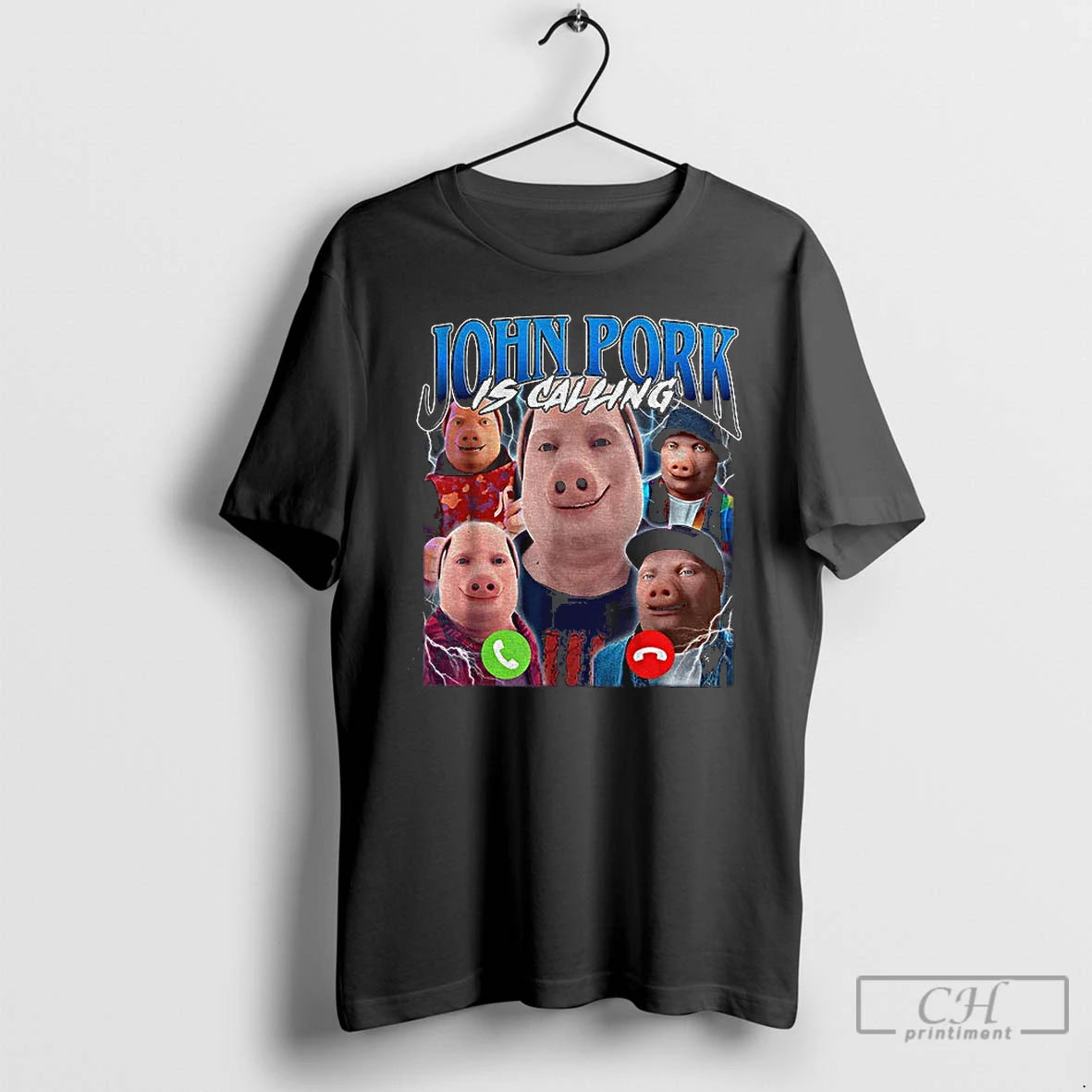 Premium John Pork Is Calling Graphic T-Shirts, Hoodie, Sweatshirt | PopFlextees.com