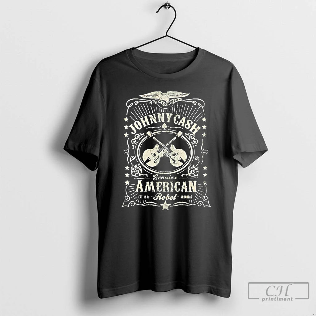 Premium Johnny Cash Genuine American Rebel T-Shirts, Hoodie, Sweatshirt | PopFlextees.com