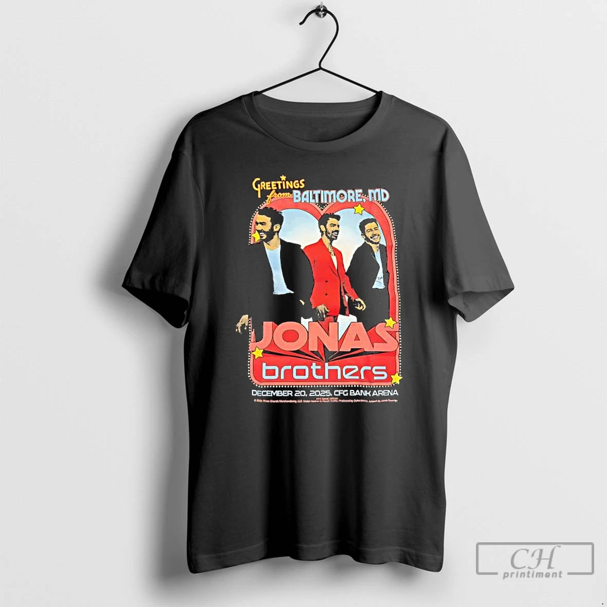 Premium Jonas Brothers Greetings From Your Hometown Baltimore Md Show T-Shirts, Hoodie, Sweatshirt | PopFlextees.com