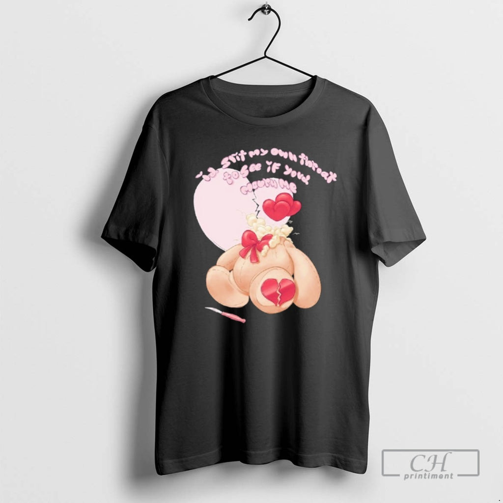 Premium Julia Wolf Id Slit My Own Threat To See If Your Mouru Me Teddy T-Shirts, Hoodie, Sweatshirt | PopFlextees.com