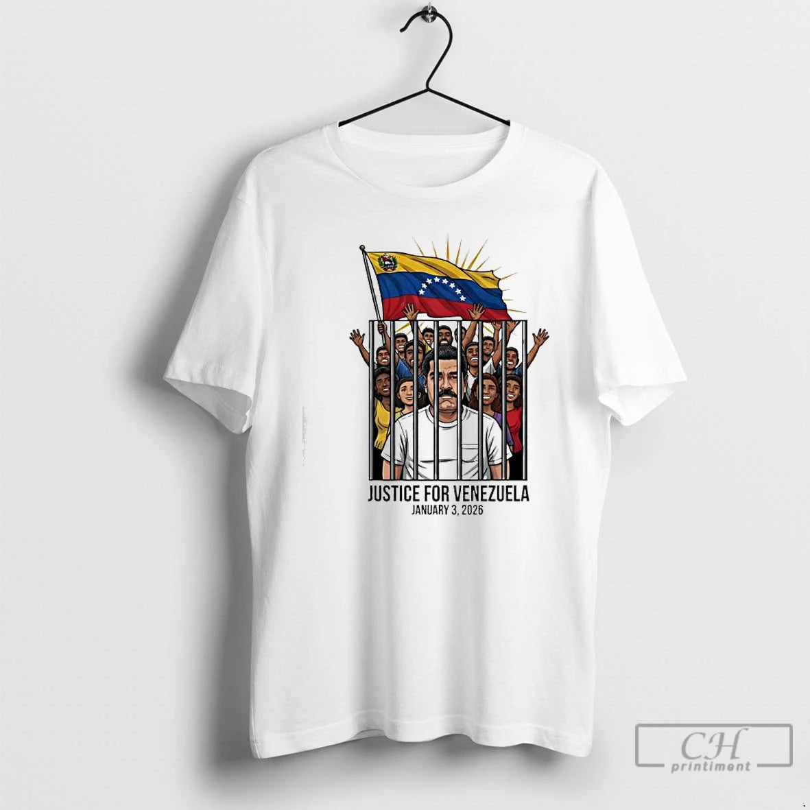 Premium Justice For Venezuela January 3rd 2026 Graphic T-Shirts, Hoodie, Sweatshirt | PopFlextees.com