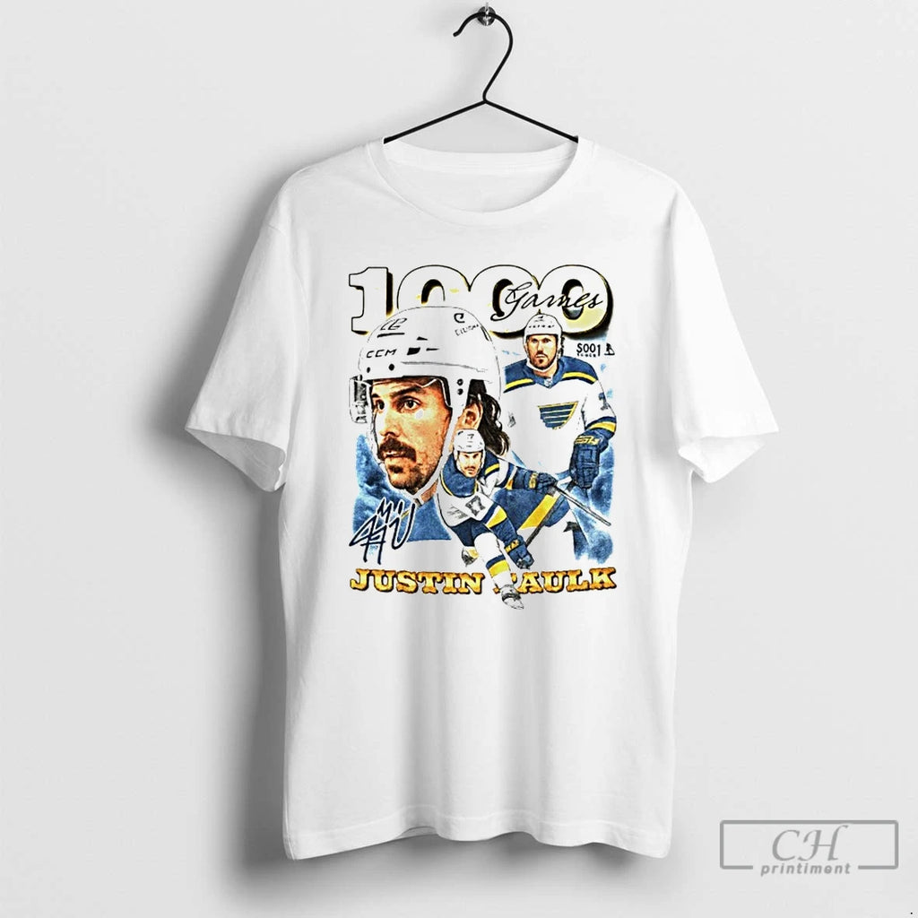 Premium Justin Faulk St Louis Blues 1000 Games T-Shirts, Hoodie, Sweatshirt | PopFlextees.com
