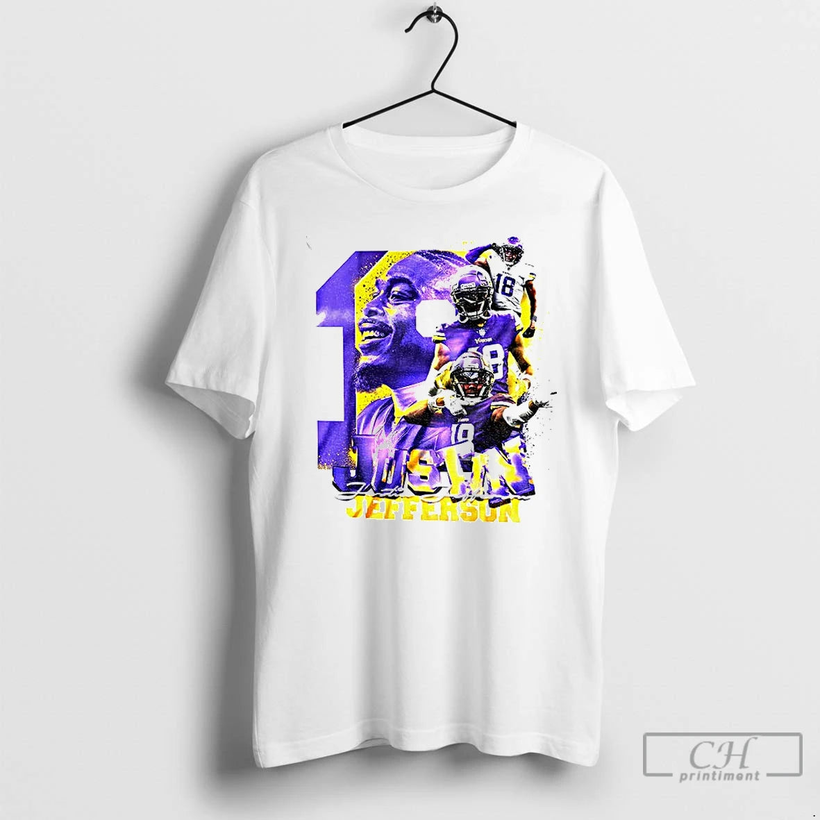 Premium Justin Jefferson Minnesota Vikings Football 2025 Graphic Vintage T-Shirts, Hoodie, Sweatshirt | PopFlextees.com