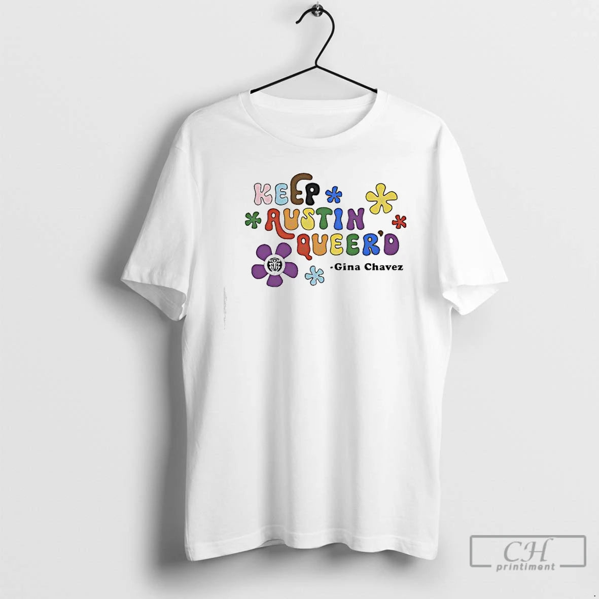 Premium Keep Austin Queerd Gina Chavez Retro T-Shirts, Hoodie, Sweatshirt | PopFlextees.com