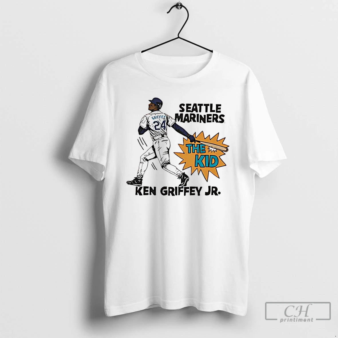 Premium Ken Griffey Jr Seattle Mariners The Kid Graphic T-Shirts, Hoodie, Sweatshirt | PopFlextees.com