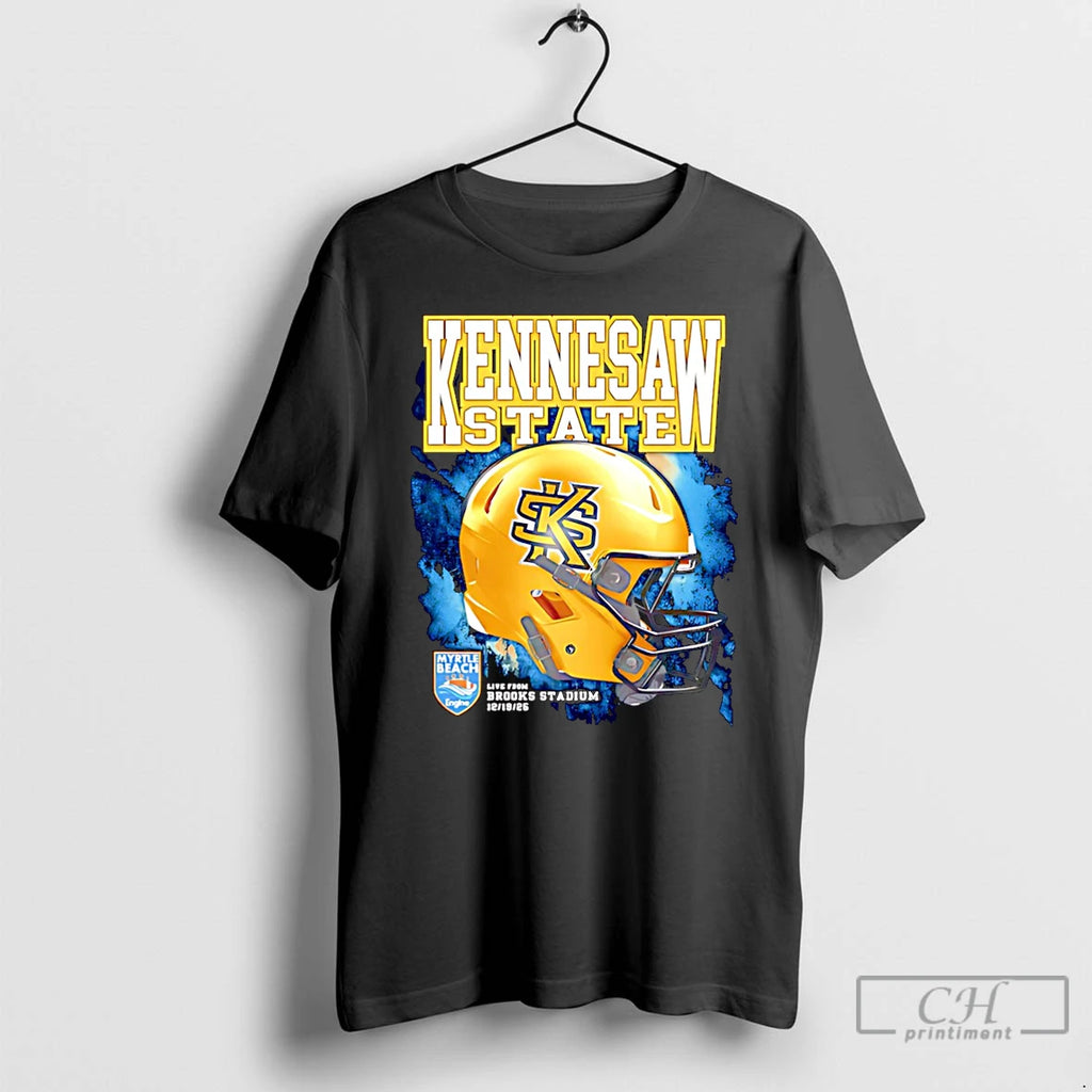 Premium Kennesaw State Owls Ksu Myrtle Beach Bowl 2025 Helmet Christmas T-Shirts, Hoodie, Sweatshirt | PopFlextees.com
